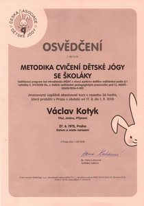 ČADJ - kurz dětské jógy pro školáky